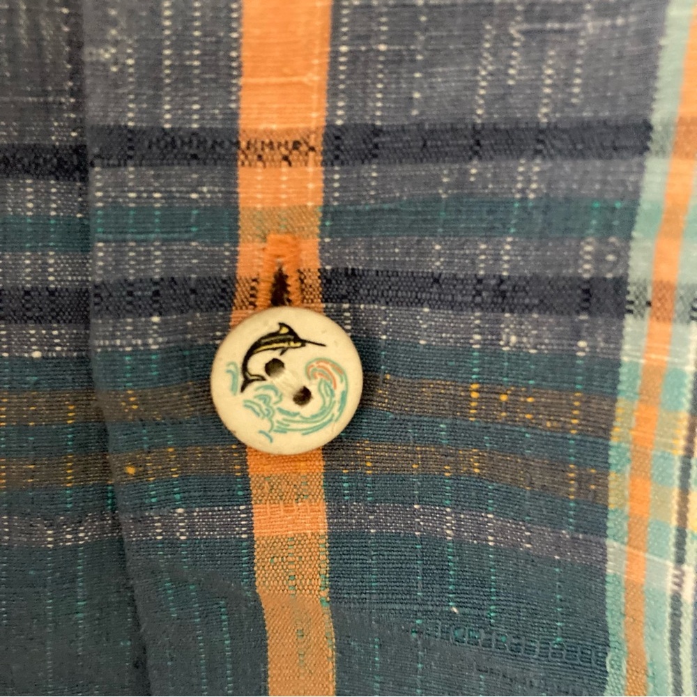 Tommy Bahama mens short sleeve shirt cabana daiquiri 55% silk 45% linen - Picture 9 of 14